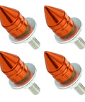 Spike License Plate Bolts Kit For Cars Trucks SUVs And Motorcycles Orange 4 Pack Aluminum Alloy Screws Fasteners Car Tag Mounts