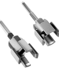 This 2 Piece Integrated Pipe Threading Tool Set For Electric Drill Handles Both External And Internal Threads. Featuring 1/2 In And 3/4 In NPT Cutter Sizes, It Is Perfect For PVC Pipe Work.