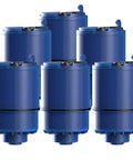 Replacement Faucet Filter For Plus RF9999, Lead Free NSF 42 Certified, 1800 Gallon Capacity, 6 Pack shown front view