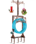 Detachable Water Hose Holder With Five Anchor Points Sturdy Freestanding Hose Reel Holds Up To 150 Ft Of Hose No Wobble