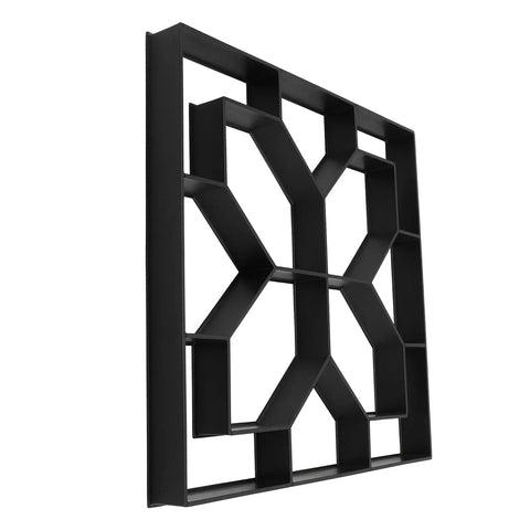 Side view of Concrete Stepping Stone Mold Reusable 40x40cm for DIY paving with durable ABS construction and custom patterns.