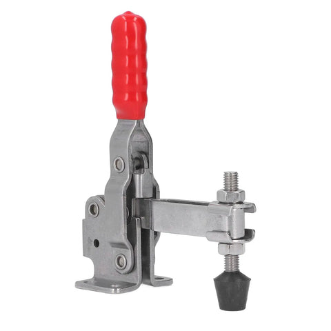 Stainless Steel Toggle Clamp With Opening Lever And Plastic Handle, Beefy 227 Kg Clamping Power For Mechanical Equipment