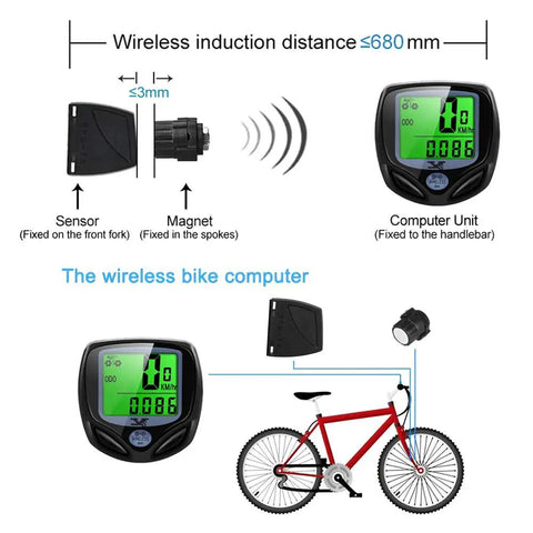 Wireless Waterproof Bicycle Computer With Large LCD Display Speedometer And Odometer Multi Function Cycle Gauge For Accurate Ride Stats And Easy Wake Up On Vibration