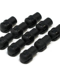 Heavy Duty Kickass Gas Strut End Fittings For 10Mm Ball Stud With Reinforced Metal C Clip ABS Plastic, 10 pack of black caps.