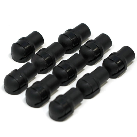 Heavy Duty Kickass Gas Strut End Fittings For 10Mm Ball Stud With Reinforced Metal C Clip ABS Plastic, 10 pack of black caps.