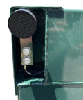 Close-up of Heavy Hitter 40 By 40 Inch Steel Floor Scale metal bracket and padding, highlighting its robust construction features.