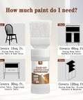 No Sweat White Touch Up Paint For Wood Doors Cabinets And Furniture Built In Brush glides on slick covers various furniture sizes