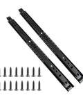 14 Inch Drawer Slides Two-Section Full Extension Ball Bearing Rails For Dresser Drawers, 1 Pair with screws, Black Finish