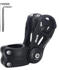 Adjustable 31.8mm MTB Bike Stem, 70 Degree Range Riser, black aluminum, with L-wrenches, for comfort and wrist strain reduction