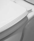 Ashland Modern Wood Toilet Seat With Decorative Edge Slow Close Quiet Close Secure Hinges That Wont Wiggle Elongated White Seat Made In USA