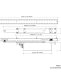 Technical diagram of Concealed Door Closer Up To 220 Lbs For Heavy Doors Built Tough Non Handed With Dual Speed Control And Hidden In Door Frame
