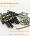 12Pcs M3 Lever Steering Linkage Ball Head Joints With Screws And Nuts For RC Airplane Control Rods And Servo Linkage Kit KT Model Plane Built For Easy No Fuss Fit And Durable Performance, 304 stainless steel bolts, nuts, and black ball joints