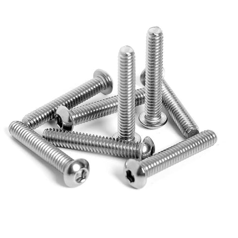 304 Stainless Steel M6 Rivet Nuts And Button Head Bolts 1 Inch arranged on white background