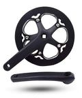 52T 130BCD Crankset For City And Folding Bikes, 170mm Crank Arm, Square Taper, Fits 9/16 Inch Pedals, 45mm Chain Line