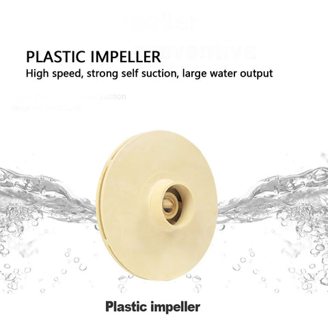 Plastic impeller for Heavy Duty Portable Submersible Utility Pump 1110 GPH, designed for efficient water flow and suction.
