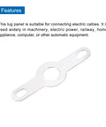 Double End Lug Plate Ring Terminal 3.2mm Soldering Lug for power cable and solid wire, 6mm outer, 18mm length, heavy duty connector