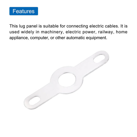 Double End Lug Plate Ring Terminal 3.2mm Soldering Lug for power cable and solid wire, 6mm outer, 18mm length, heavy duty connector