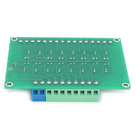 Back view of 8 Channel Optical Isolation Module For PLCs With 20kHz Switching Frequency Optocoupler Converter Board