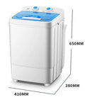 Compact Portable Washing Machine With 7.5 Liter Basin For Quick Laundry And Sneaker Scrubs Nifty Desktop Washer dimensions 410x380x650 mm.