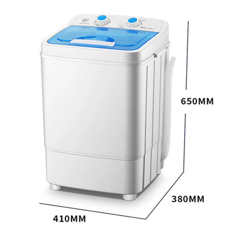 Compact Portable Washing Machine With 7.5 Liter Basin For Quick Laundry And Sneaker Scrubs Nifty Desktop Washer dimensions 410x380x650 mm.