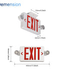 Red Exit Sign With Emergency Lights Battery Backup UL Listed 120/277V Commercial Emergency Lighting Kit For Business dimensions