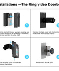 Installation steps for Anti Theft Video Doorbell Mount For Video Doorbell First Gen 2 3 3 Plus 4 And 2020 Model No Drilling Adjustable Bracket
