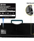 Back view of Replacement Four Port Rapid Charger Station Workhorse For Dewalt 20V Max Batteries with wall mounting feature.