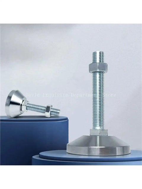 4 Pack Adjustable Leveling Feet For Cabinets Tables And Furniture Legs M8x50mm Thread Size displayed on a blue surface