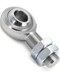 Two Pack 1/2 Inch Rod End Bearings Chromoly Steering Shaft Support Kit Spherical Rod End Right Hand 1/2-20 Male Thread With Jam Nuts Heavy Duty Joint For Durable Hydraulic Cylinder Machinery, chrome bearing with jam nuts