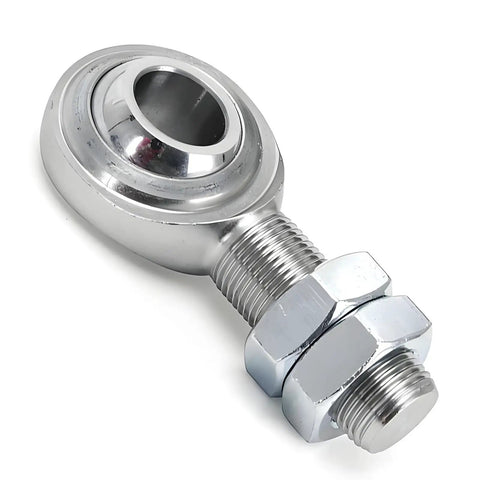 Two Pack 1/2 Inch Rod End Bearings Chromoly Steering Shaft Support Kit Spherical Rod End Right Hand 1/2-20 Male Thread With Jam Nuts Heavy Duty Joint For Durable Hydraulic Cylinder Machinery, chrome bearing with jam nuts