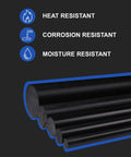 Beefy 1.25 Inch Diameter Acetal Copolymer Dowel Rods 6 Inch Length 2 Pack Opaque Black Delrin Style Low Friction Plastic Rods For CNC Fixtures And Custom Parts, heat and moisture resistant