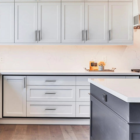 Matte Black Cabinet Pulls 5 Inch Center To Center 128MM 10 Pack Durable Kitchen Cupboard Handles for cabinets and drawers installed