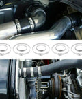 10 Pack CV Boot Clamps Kit With Stainless Steel Banding Tool, Adjustable Large 50 to 120mm And Small Clamps, installed on car axle