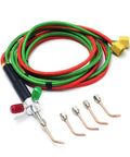 Mini Oxygen Torch Kit With Five Precision Nozzles And Steady Flame Control For Jewelry Repair And Micro Welding Work showing nozzle tips and hoses.
