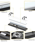 Diagram of Outdoor LED Wall Lights 36W Black Aluminum Exterior Sconce components showing design and build details.