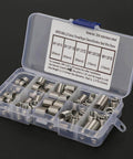 Stainless Steel Spiral Threaded Inserts Kit For M8x1.25 Helical Thread Insertion, 80 Piece Set in clear plastic case