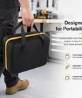 Person holding Hard Case For DEWALT DCC020IB 20V Max Tire Inflator Replacement Protective Carry Case With Soft Inner Lining