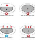 Diagrams comparing sink basin types, highlighting the Widespread 8-Inch 8 Inch Widespread Bathroom Sink Faucet With Two Handles And Three Holes Antique Brass Basin Mixer Tap Includes Matching Metal Pop Up Drain With Overflow And Solid Brass Construction For A Sleek Dope Daily Use compatibility.