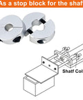 Two Piece Clamp On Shaft Collars, Five Sixteenth Inch Bore, One Inch Outer Diameter, Silver Double Split Design, illustration