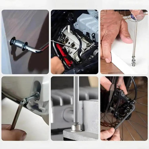 Heavy Duty 8 Piece Metric Hex Wrench Kit With Dual Arm Design Ranging From 1.5mm To 6mm For Tough Auto Home And Bike Repairs Made Of Hardened Steel, bike brake repair