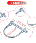 Heavy Duty Round Coupler Pin And Shaft Lock For Truck Trailers Galvanized Iron Pto Hitch with 56mm x 39mm dimensions.