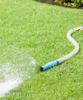 Garden hose repaired with Four Pack Garden Hose Repair Kit With Stainless Clamp For Three Quarter Inch To Five Eighths Inch Hoses.