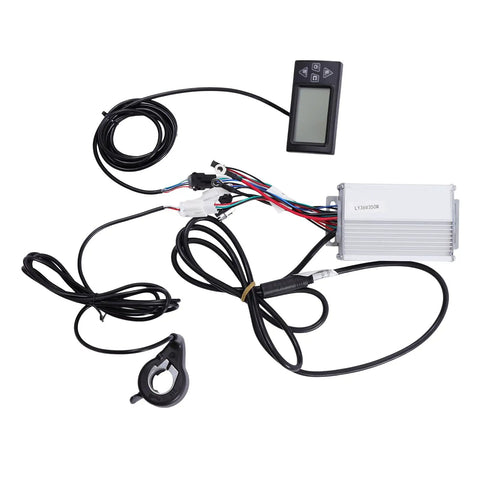20 Inch Electric Bike Conversion Kit Front Wheel Hub Motor 36V 350W With Multifunction Display and wiring components.