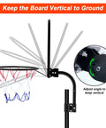 Trampoline Basketball Hoop With Net, Easy Install Backyard Hoop For 25mm Straight Or Curved Poles, angle adjustment feature.