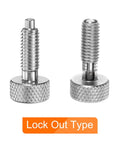 Pro Grade Stainless Steel Spring Plunger M6x1 Thread Retractable Fastener 3mm Ball Pin Set Lock Out Type with textured grips