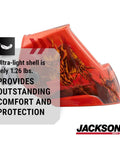 Side view of a Premium Graphic Auto Darkening Welding Hood With ADF, Ultra Lightweight 1.26 Lb Helmet, ANSI Z87.1 Rated
