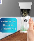 Pro Grade Automatic Powder Granule Filling Machine Adjustable One To Five Hundred Gram Scale handling tea leaves in a pouch.