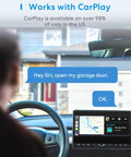 Smart Garage Door Opener Remote With External Antenna For Up To 3 Doors, Works With Apple HomeKit displayed on CarPlay screen