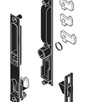 Sliding Glass Patio Door Handle Set Flush Mount Non-Keyed With 6-5/8 Inch Screw Hole Centers White DL-502 Replacement Hardware