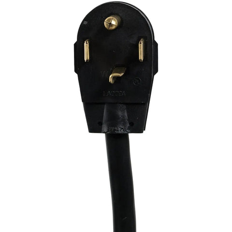 Heavy Duty 30 Amp Dryer Power Cord With Four Prong Plug, 10 Foot Copper Wire, Four Color Coded Eyelet Connectors close-up